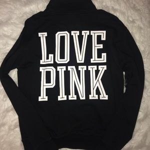 Black and white Victoria’s Secret PINK quarter zip